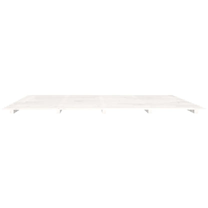 Bedframe massief grenenhout wit 200x200 cm 200 x 200 cm Wit