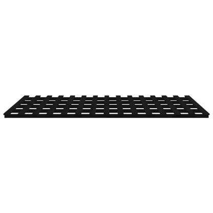 Bedframe massief grenenhout zwart 200x200 cm 200 x 200 cm Zwart