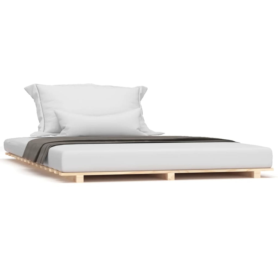 Bedframe Massief Grenenhout 140X200 Cm 140 x 200 cm Naturel