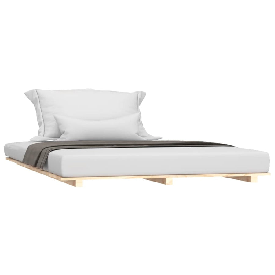 Bedframe Massief Grenenhout 140X200 Cm 140 x 200 cm Naturel