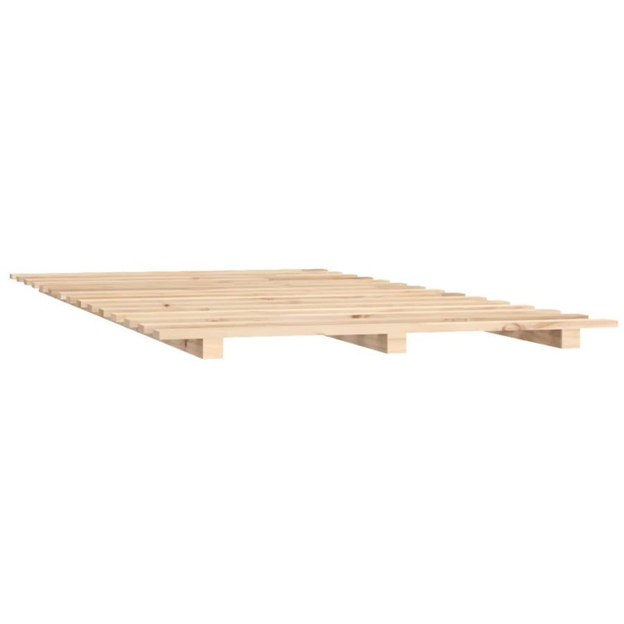 Bedframe Massief Grenenhout 140X200 Cm 140 x 200 cm Naturel