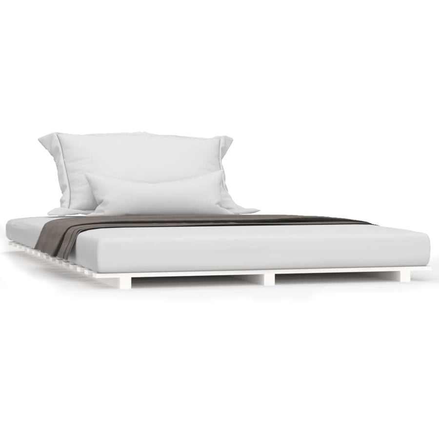 Bedframe Massief Grenenhout 140 x 200 cm Wit