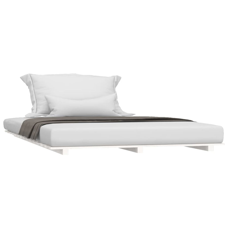 Bedframe Massief Grenenhout 140 x 200 cm Wit