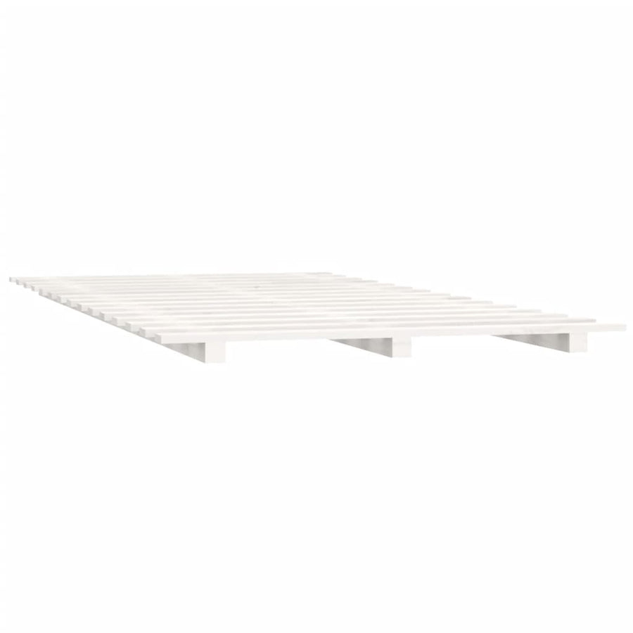 Bedframe Massief Grenenhout 140 x 200 cm Wit