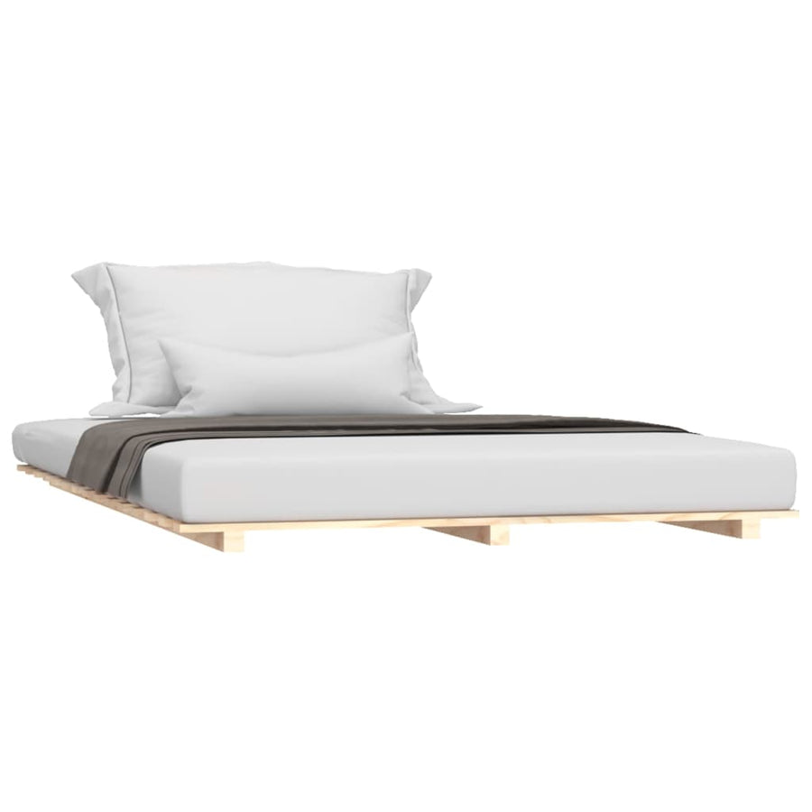 Bedframe massief grenenhout 150x200 cm 150 x 200 cm Naturel