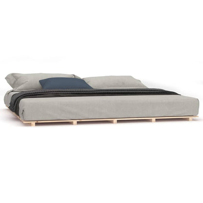 Bedframe massief grenenhout 160x200 cm 160 x 200 cm Naturel