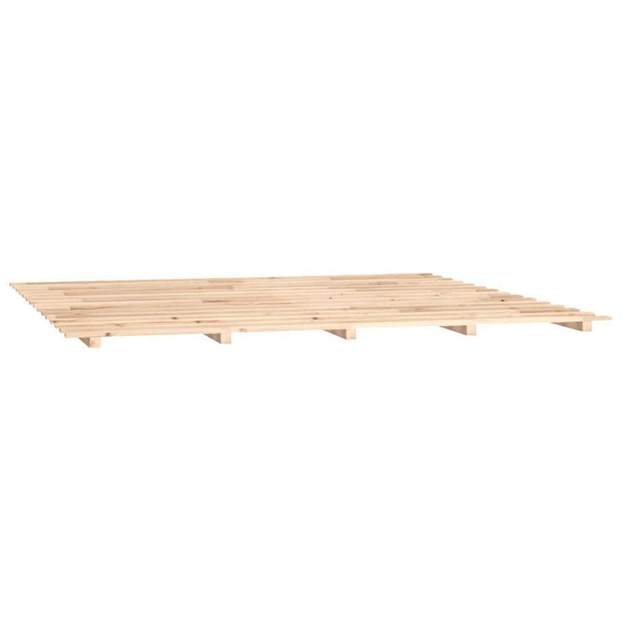 Bedframe massief grenenhout 160x200 cm 160 x 200 cm Naturel