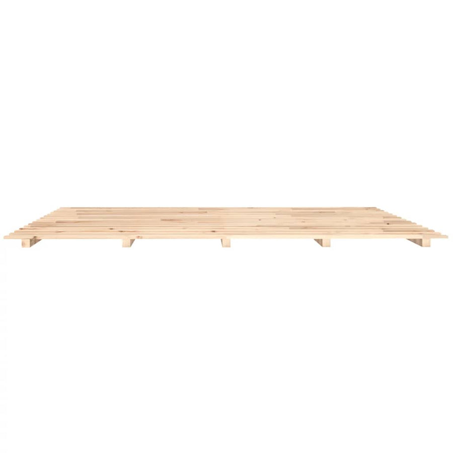 Bedframe massief grenenhout 160x200 cm 160 x 200 cm Naturel