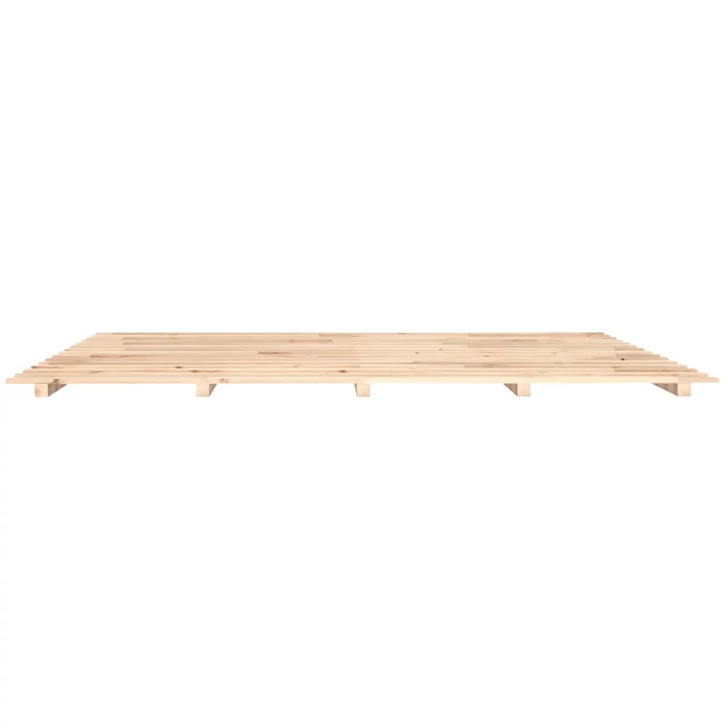 Bedframe massief grenenhout 180x200 cm 180 x 200 cm Naturel