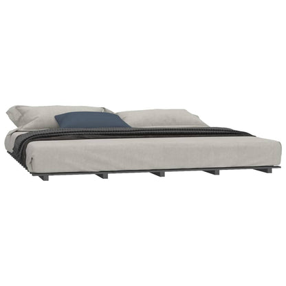 Bedframe massief grenenhout grijs 180x200 cm 180 x 200 cm Grijs