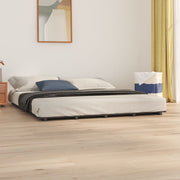 Bed frame solid grey pine wood 180x200 cm