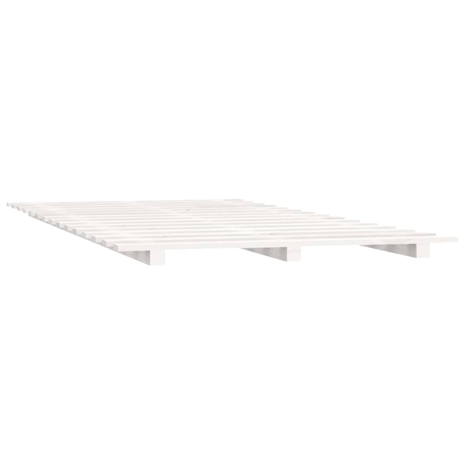 Bedframe Massief Grenenhout 90 x 190 cm Wit