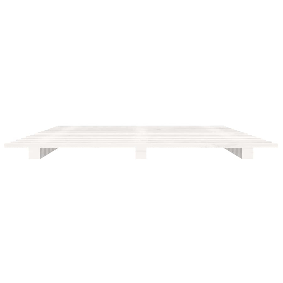 Bedframe Massief Grenenhout 90 x 190 cm Wit