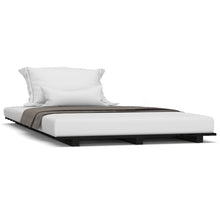 Bedframe 90x190 cm massief grenenhout zwart 90 x 190 cm Zwart