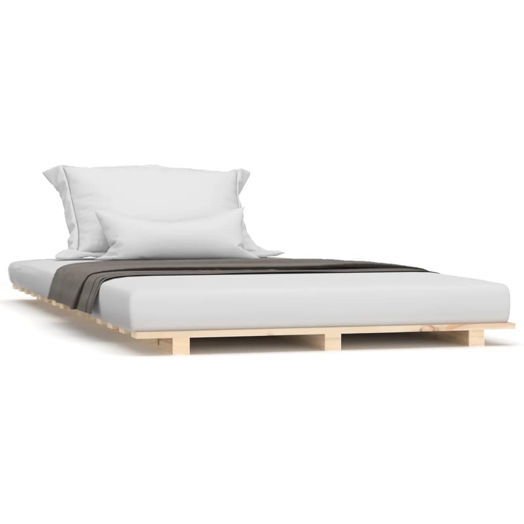 Bedframe Massief Grenenhout 75X190 Cm 75 x 190 cm Naturel