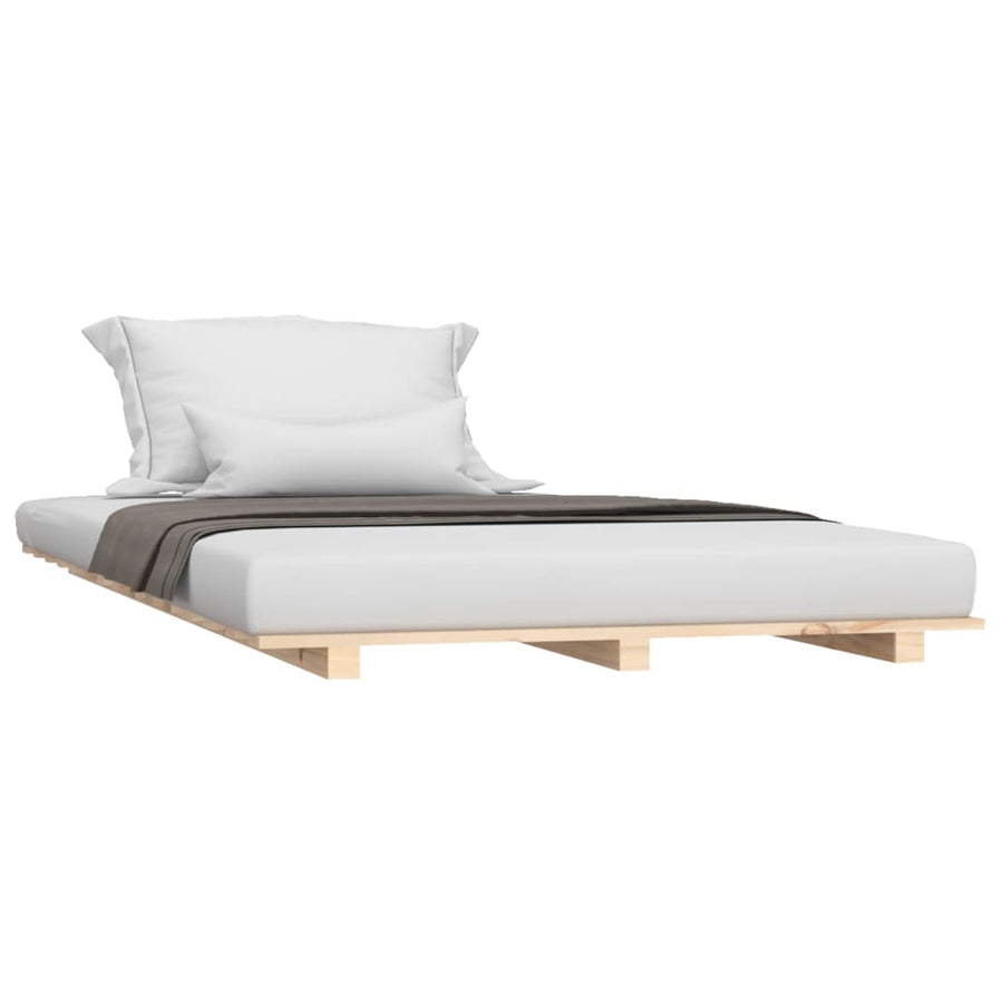 Bedframe Massief Grenenhout 75X190 Cm 75 x 190 cm Naturel