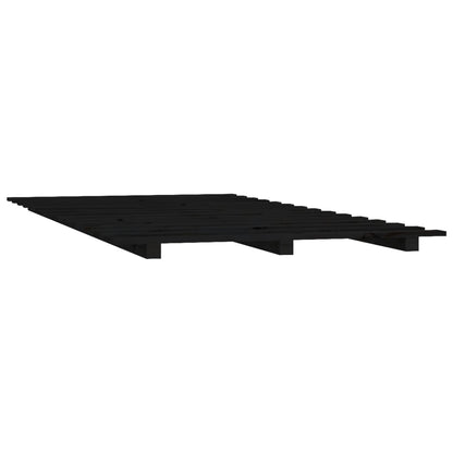 Bedframe 75x190 cm massief grenenhout zwart 75 x 190 cm Zwart