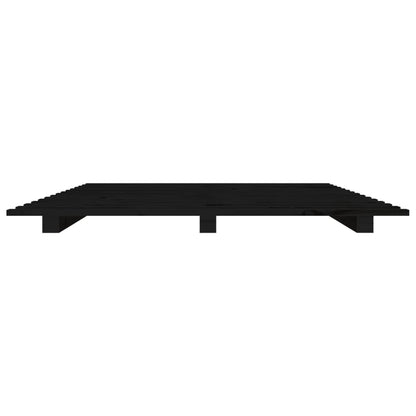 Bedframe 75x190 cm massief grenenhout zwart 75 x 190 cm Zwart