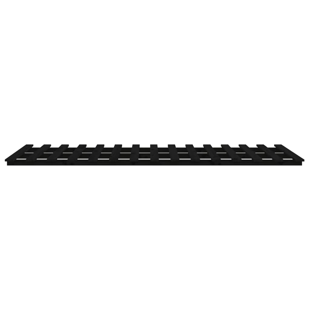 Bedframe 75x190 cm massief grenenhout zwart 75 x 190 cm Zwart