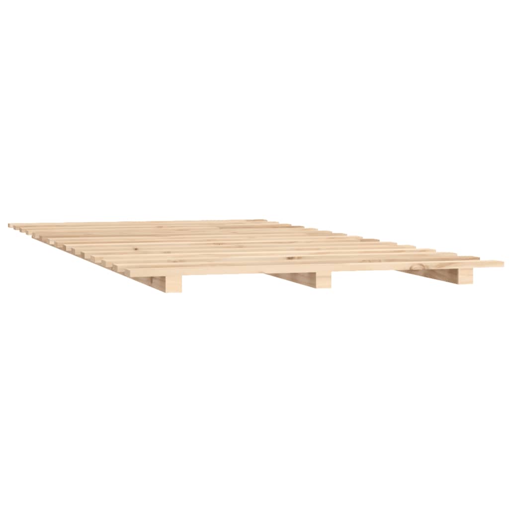 Bedframe massief grenenhout 140x190 cm 140 x 190 cm Naturel