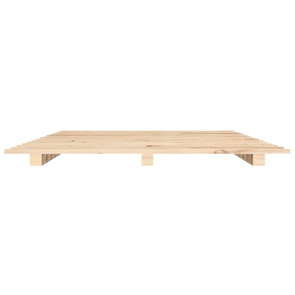 Bedframe massief grenenhout 140x190 cm 140 x 190 cm Naturel
