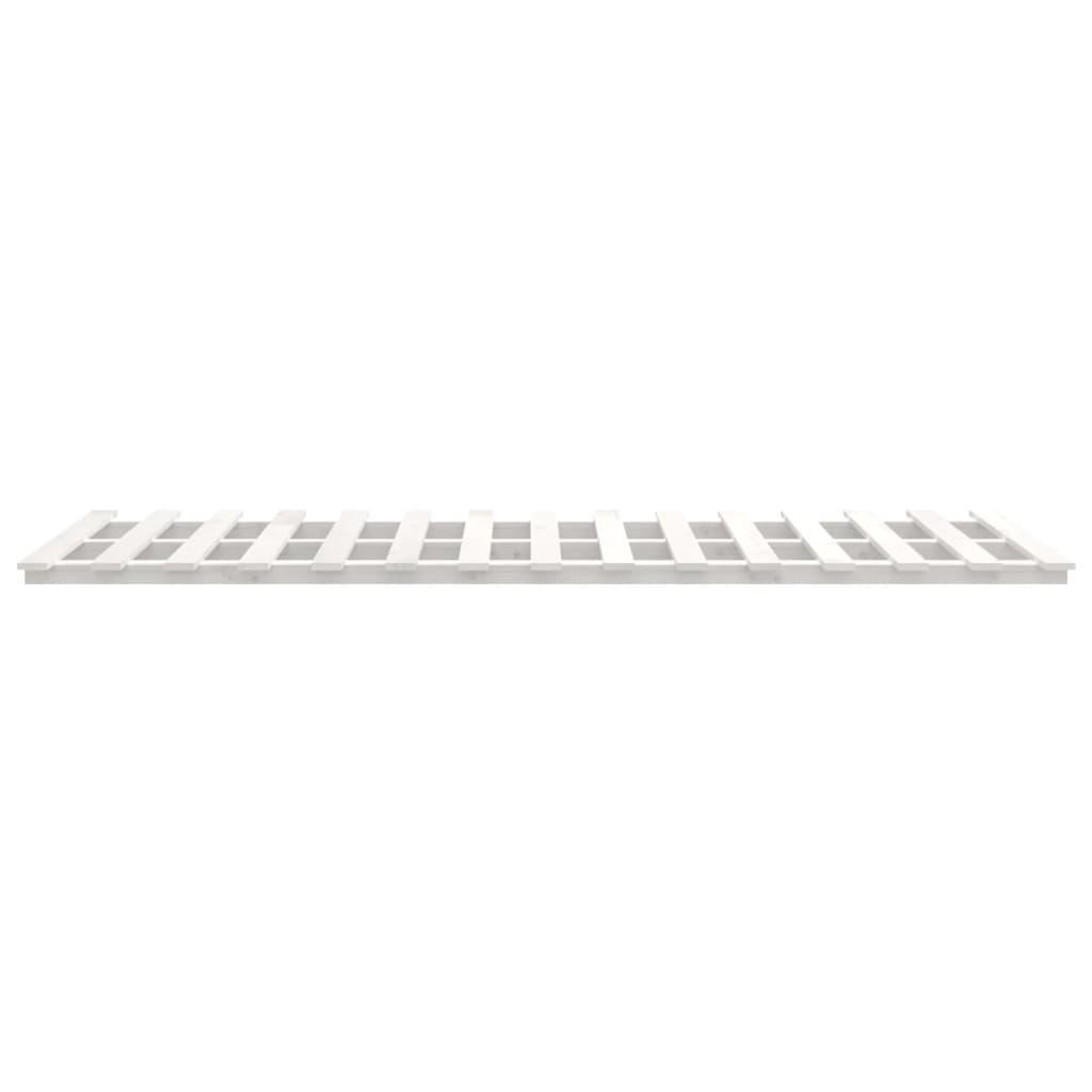 Bedframe massief grenenhout wit 140x190 cm 140 x 190 cm Wit