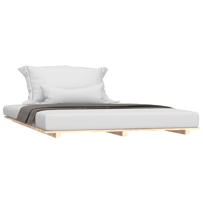 Bedframe Massief Grenenhout 135 x 190 cm Naturel