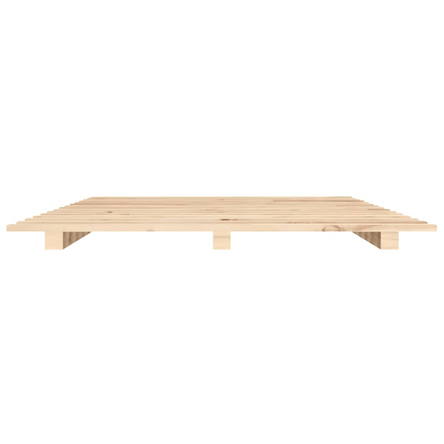 Bedframe Massief Grenenhout 135 x 190 cm Naturel