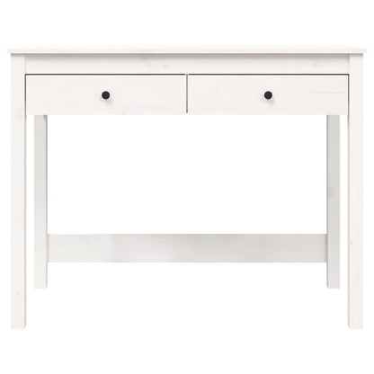 Bureau Met Lades 100X50X78 Cm Massief Grenenhout Wit