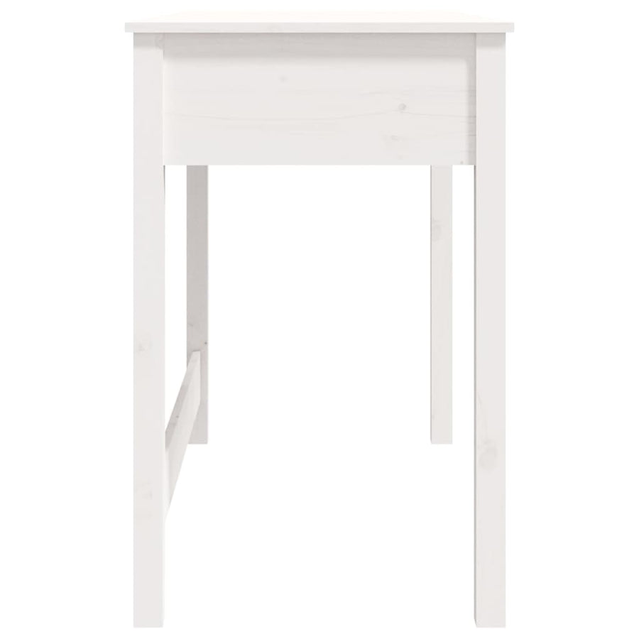 Bureau Met Lades 100X50X78 Cm Massief Grenenhout Wit