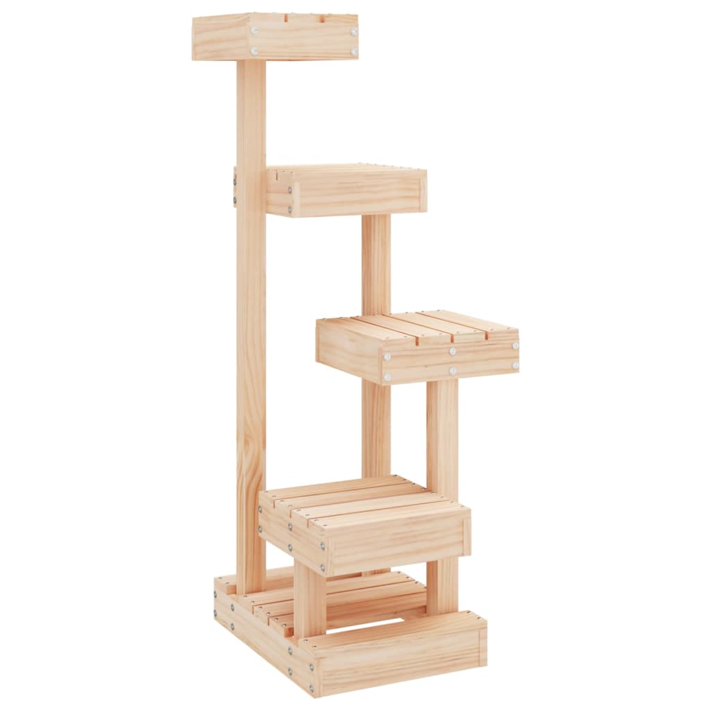 Kattenmeubel 45,5x49x103 cm massief grenenhout Naturel