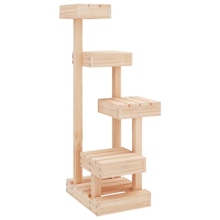 Kattenmeubel 45,5x49x103 cm massief grenenhout Naturel