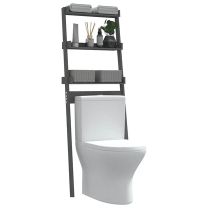 Toiletrek 63,5x32x179 cm massief grenenhout grijs