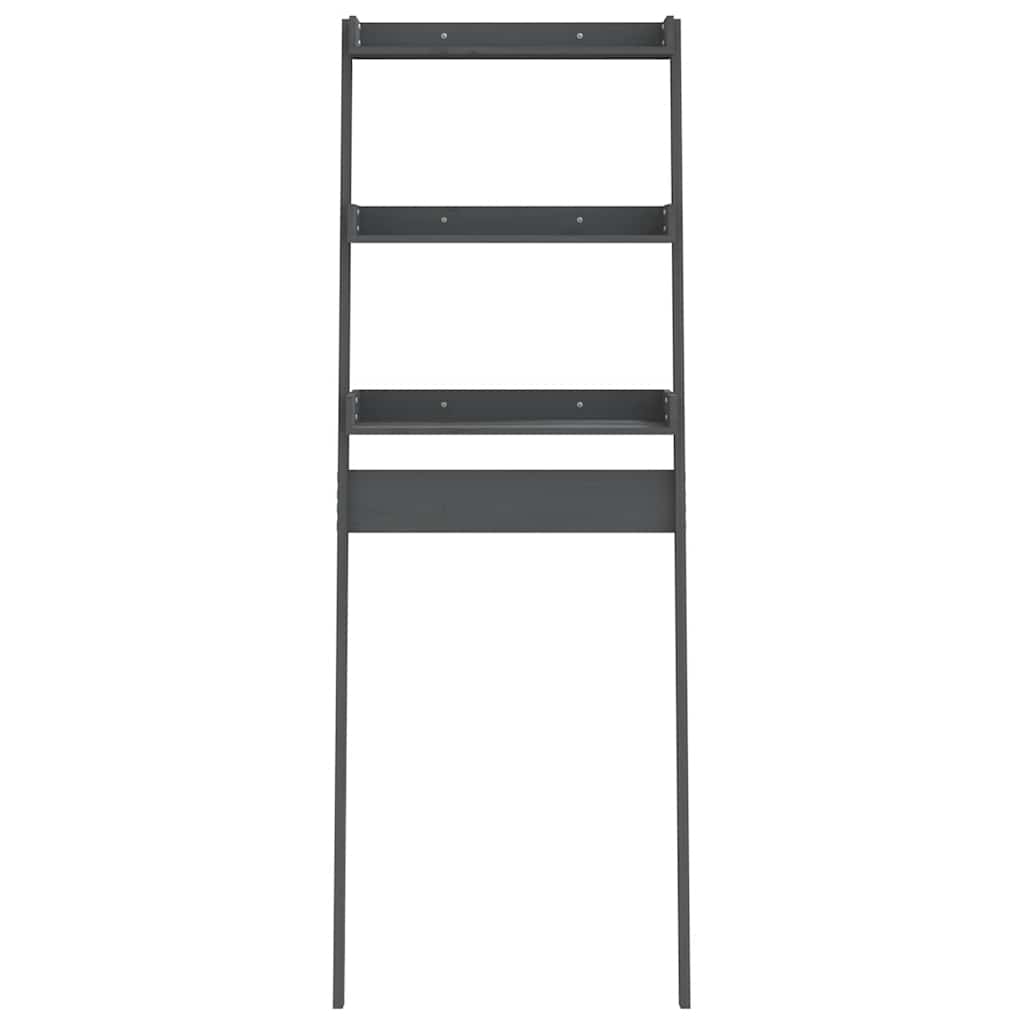 Toiletrek 63,5x32x179 cm massief grenenhout grijs