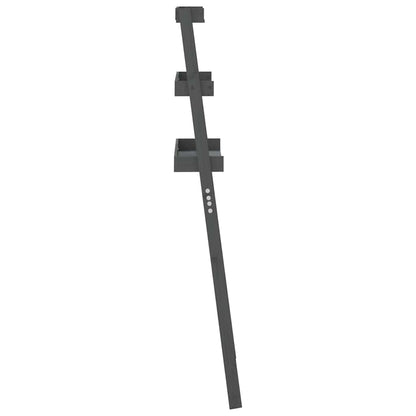 Toiletrek 63,5x32x179 cm massief grenenhout grijs