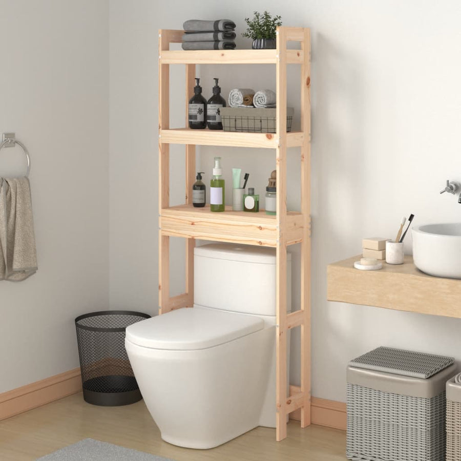 Toiletrek 63X26X171 Cm Massief Grenenhout Naturel
