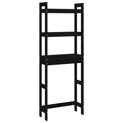 Toiletrek 63X26X171 Cm Massief Grenenhout Zwart