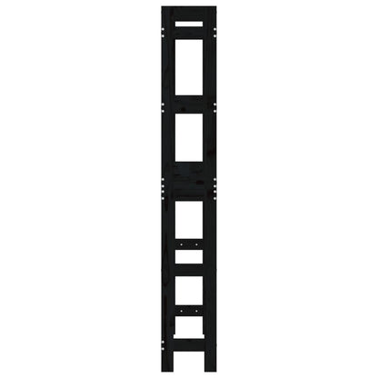 Toiletrek 63X26X171 Cm Massief Grenenhout Zwart