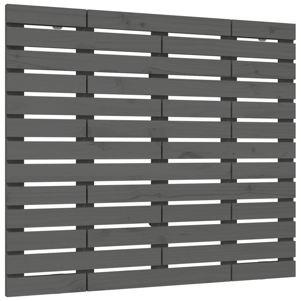 Hoofdbord Wandmontage 06X3X9,5 Cm Massief Grenenhout 106 x 91.5 cm Grijs