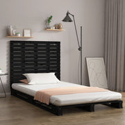 Hoofdbord wandmontage 106x91,5 cm massief grenenhout zwart