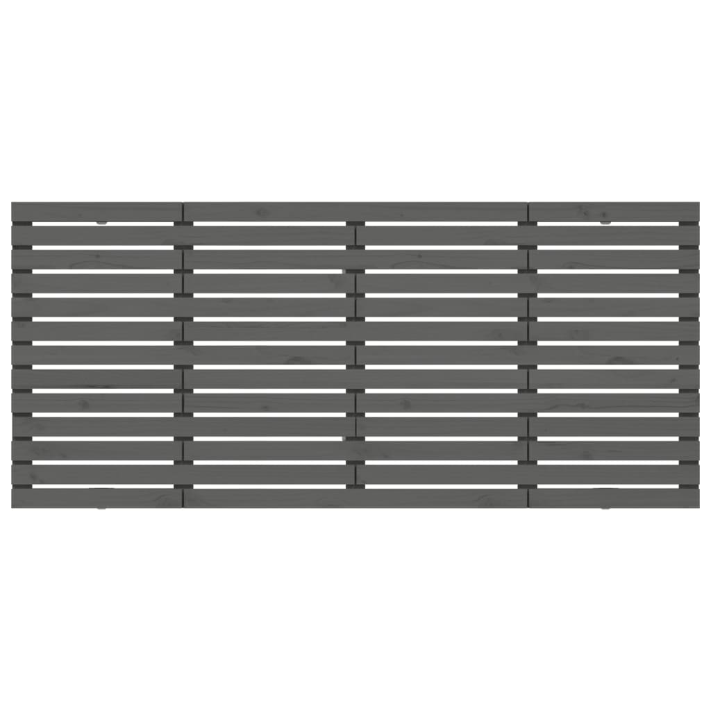 Hoofdbord Wandmontage 206X3X9,5 Cm Massief Grenenhout 206 x 91.5 cm Grijs