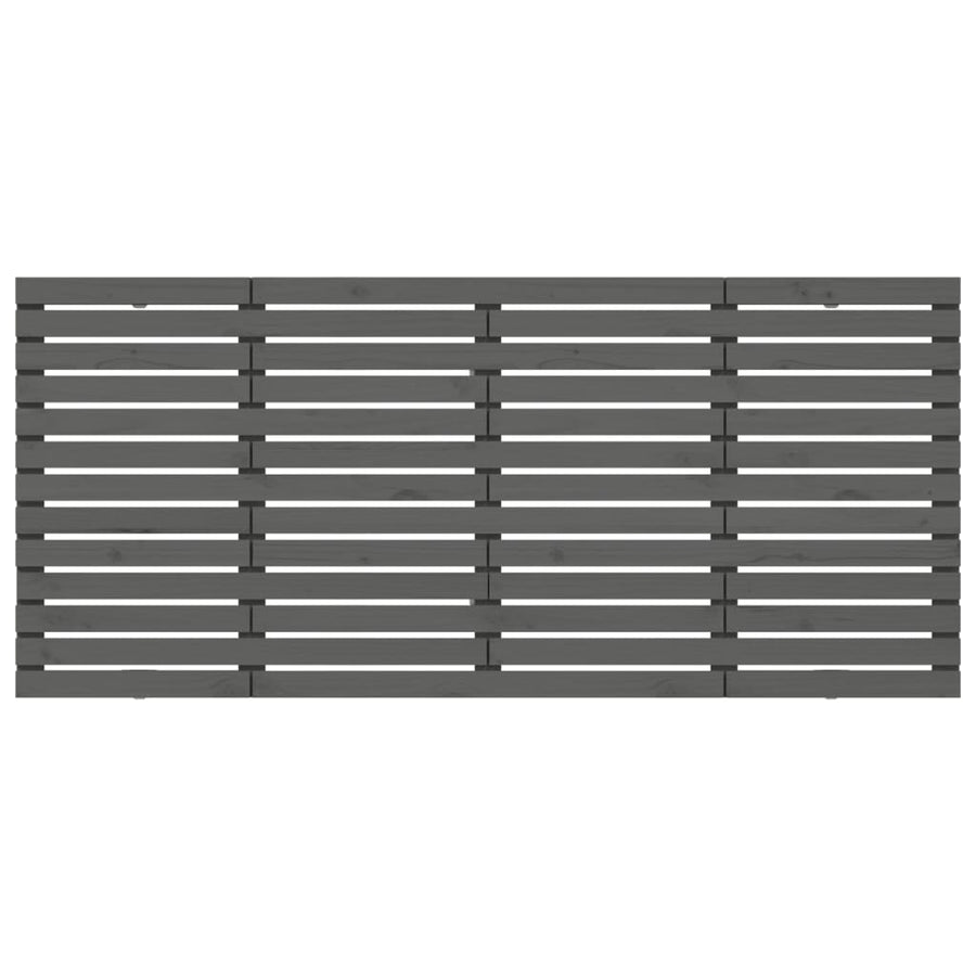 Hoofdbord Wandmontage 206X3X9,5 Cm Massief Grenenhout 206 x 91.5 cm Grijs