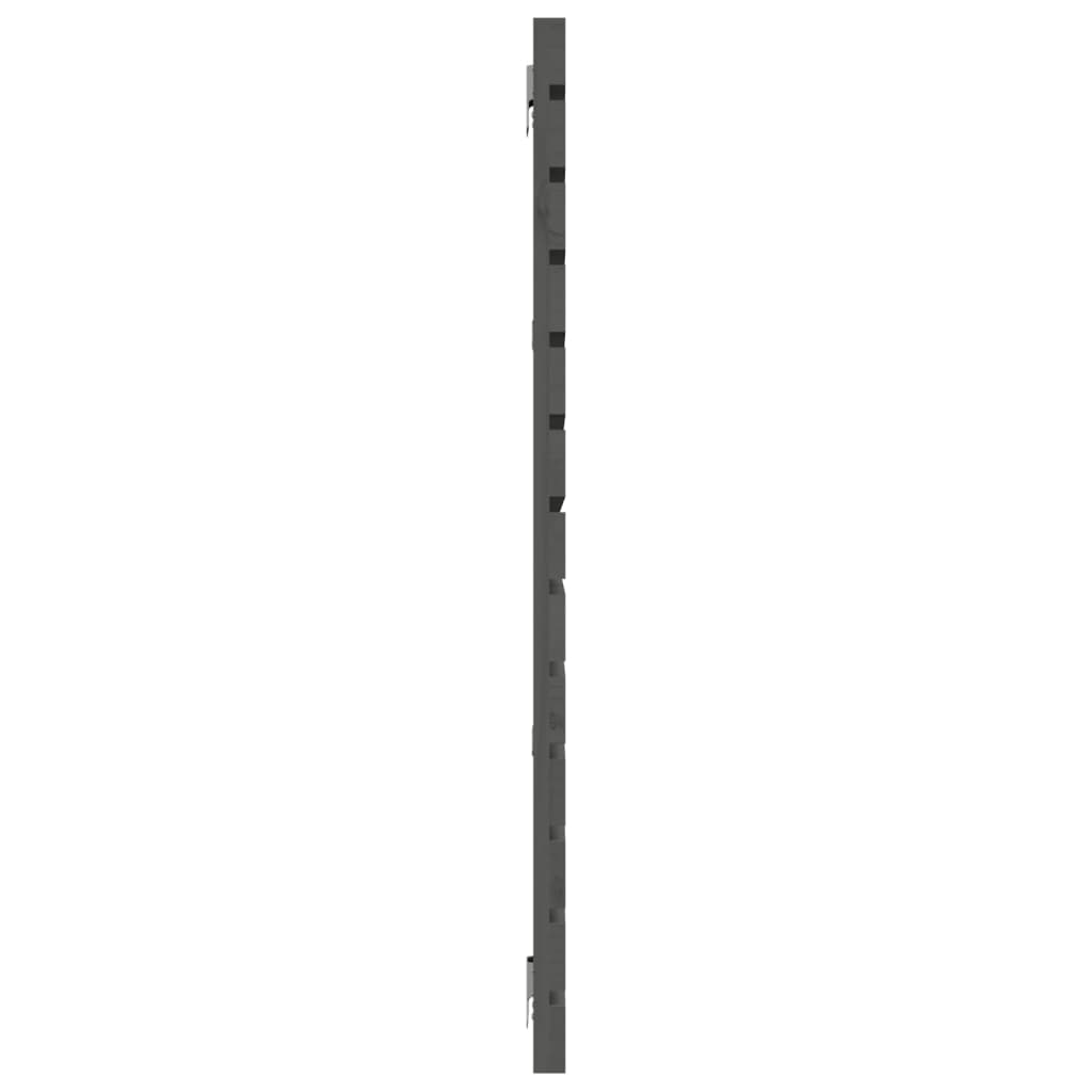 Hoofdbord Wandmontage 206X3X9,5 Cm Massief Grenenhout 206 x 91.5 cm Grijs