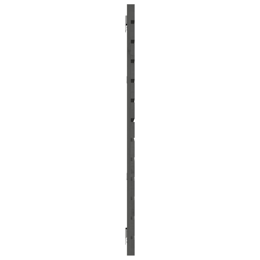 Hoofdbord Wandmontage 206X3X9,5 Cm Massief Grenenhout 206 x 91.5 cm Grijs