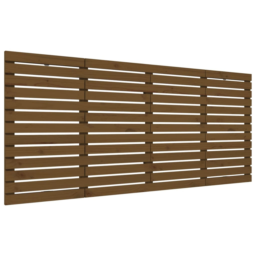 Hoofdbord Wandmontage 206X3X9,5 Cm Grenenhout 206 x 91.5 cm Honingbruin