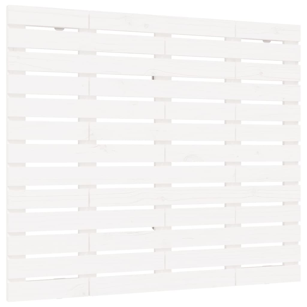 Hoofdbord Wandmontage 96X3X9,5 Cm Massief Grenenhout 96 x 91.5 cm Wit