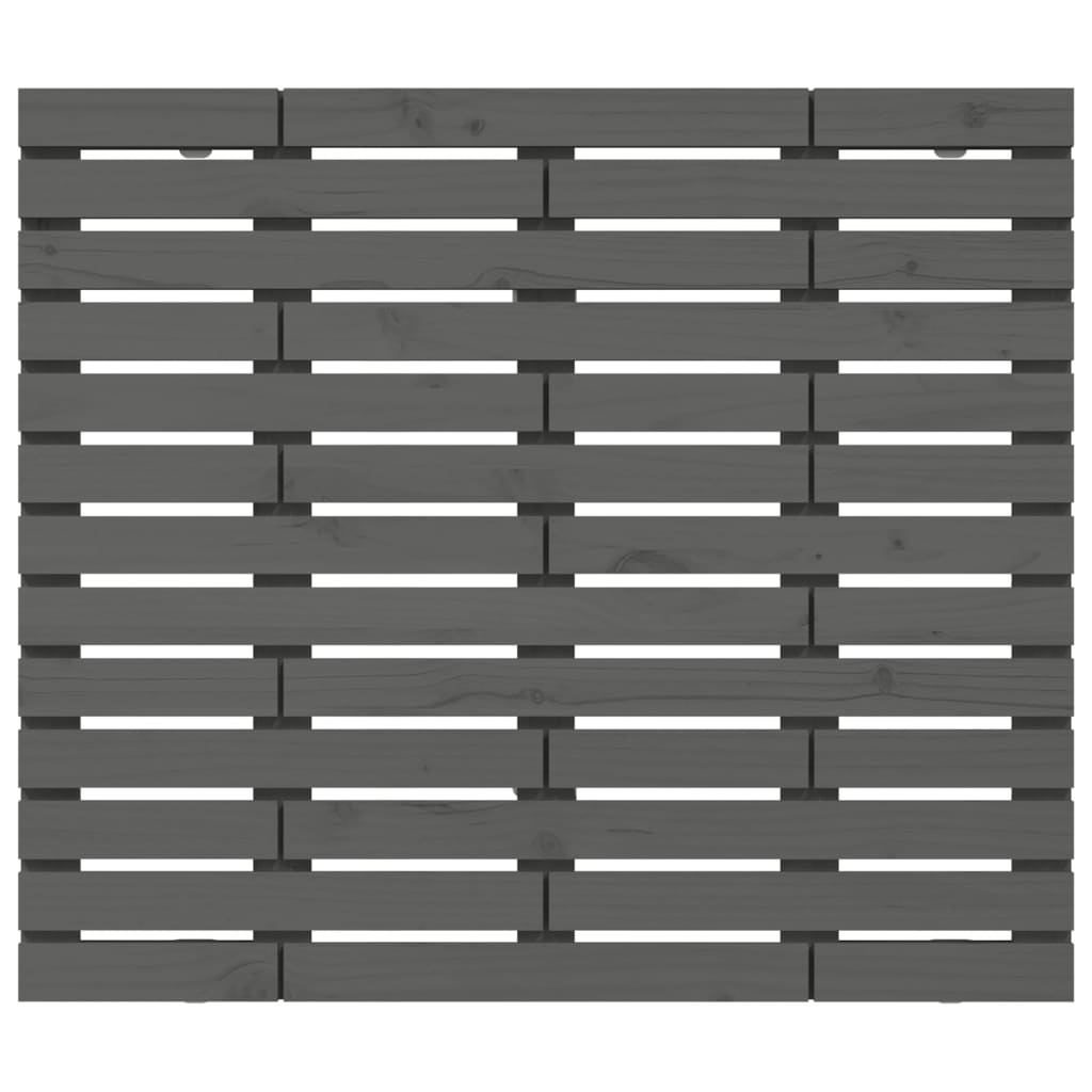 Hoofdbord Wandmontage 96X3X9,5 Cm Massief Grenenhout 96 x 91.5 cm Grijs