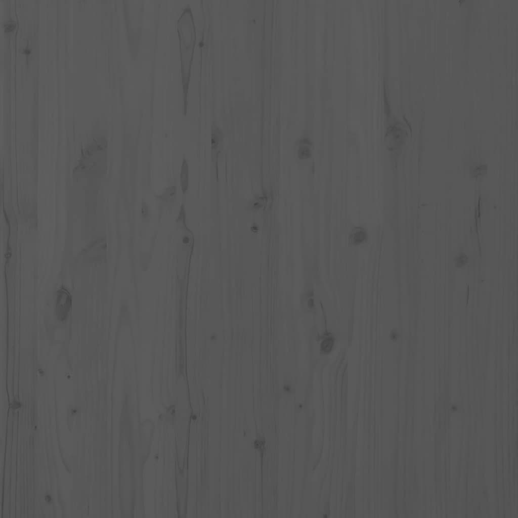Hoofdbord Wandmontage 96X3X9,5 Cm Massief Grenenhout 96 x 91.5 cm Grijs