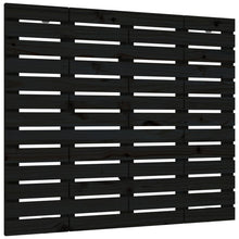 Hoofdbord Wandmontage 96X3X9,5 Cm Massief Grenenhout 96 x 91.5 cm Zwart