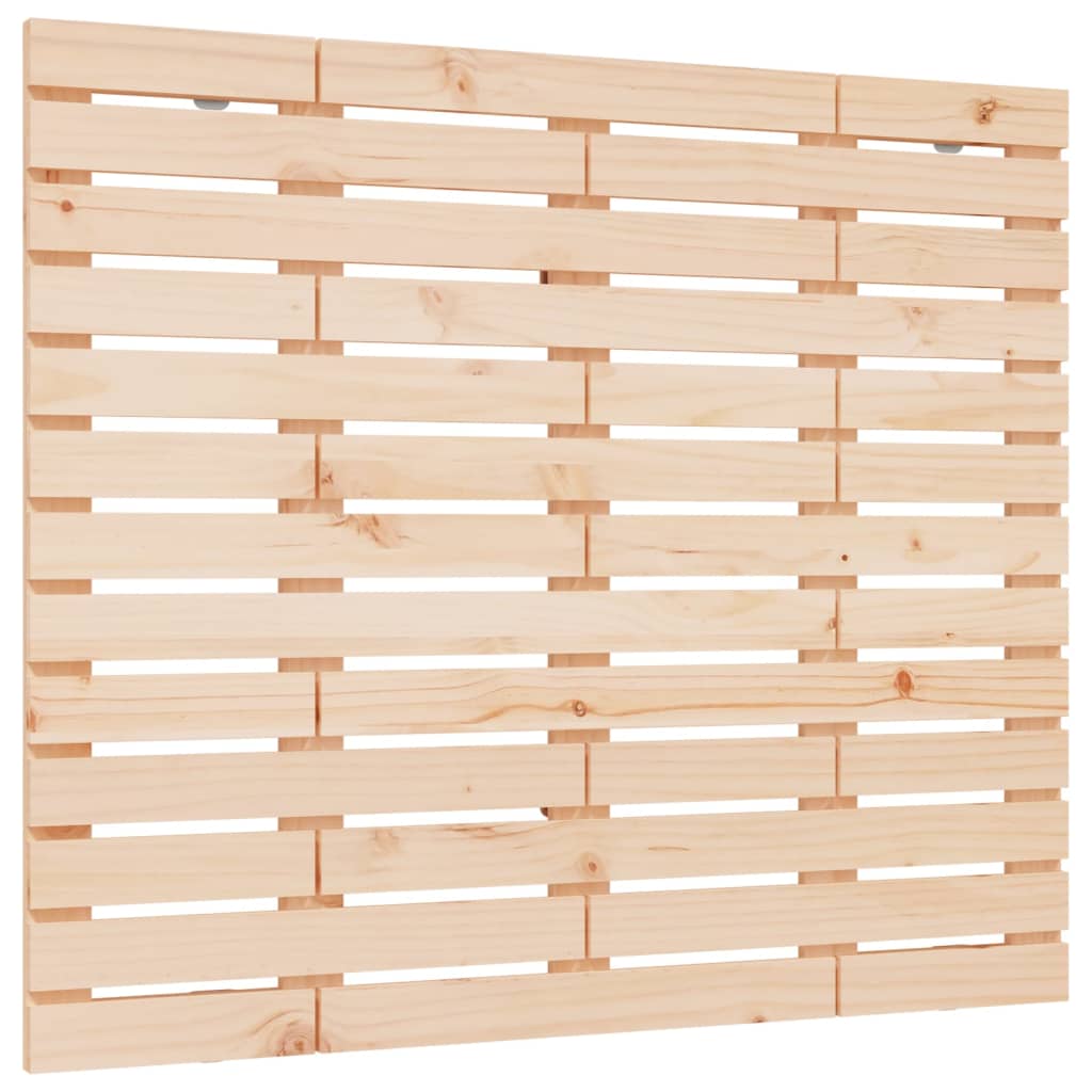 Hoofdbord Wandmontage 26X3X9,5 Cm Massief Grenenhout 126 x 91.5 cm Naturel
